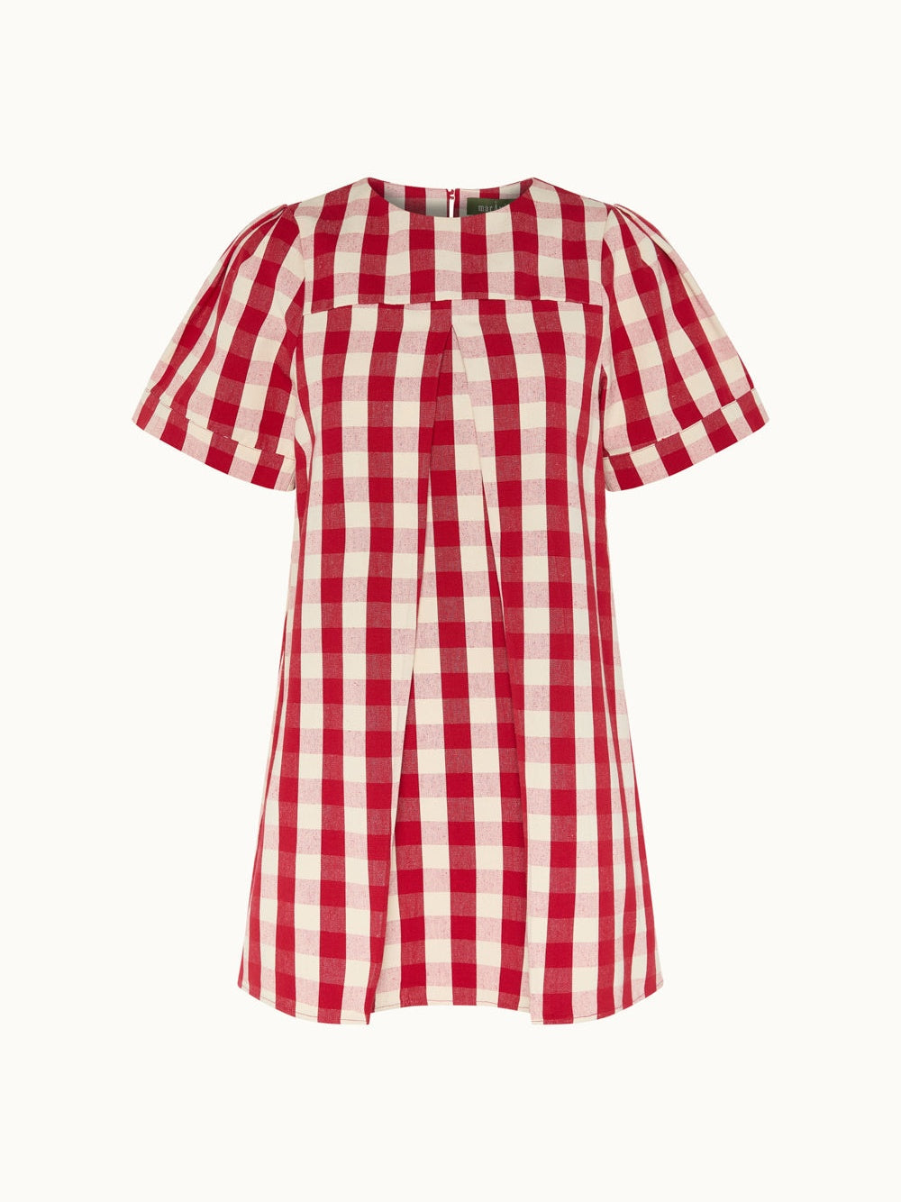 Gingham Pleated Mini Dress