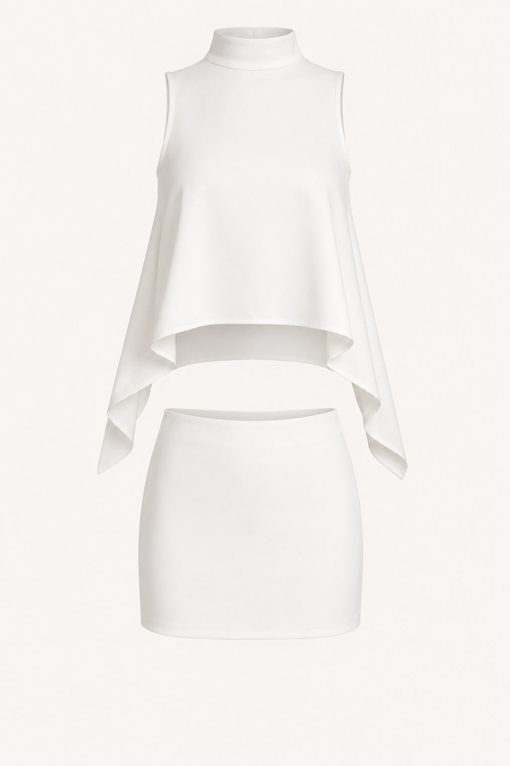 White Cape Top Mini Set