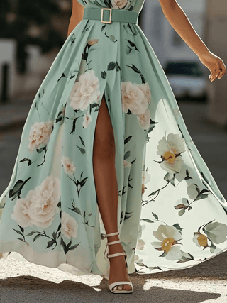 Julie | Floral Chiffon Maxi