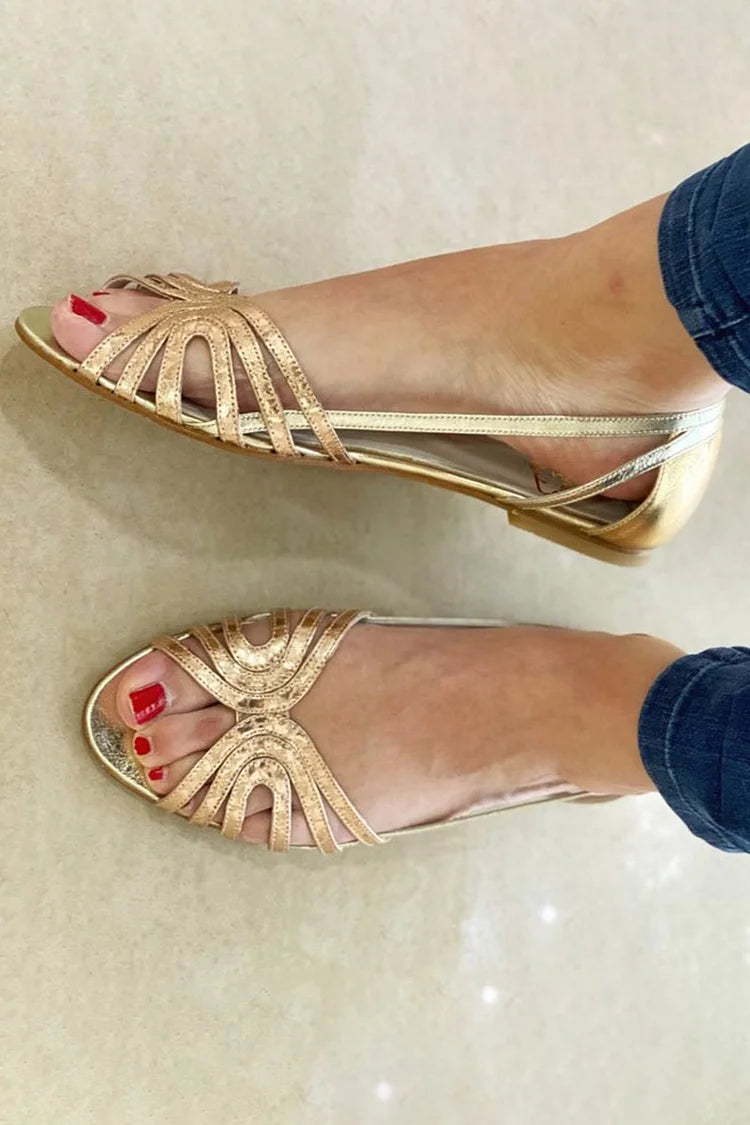 Solea | Metallic Heeled Sandals