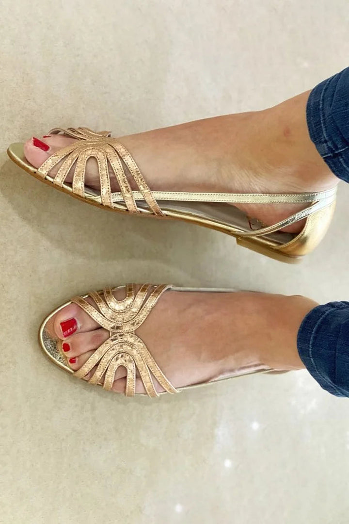 Solea | Metallic Heeled Sandals