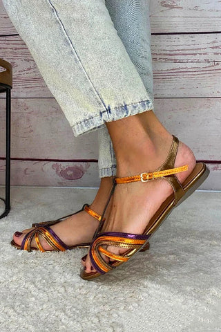 Viviana | Colorful Flat Sandals