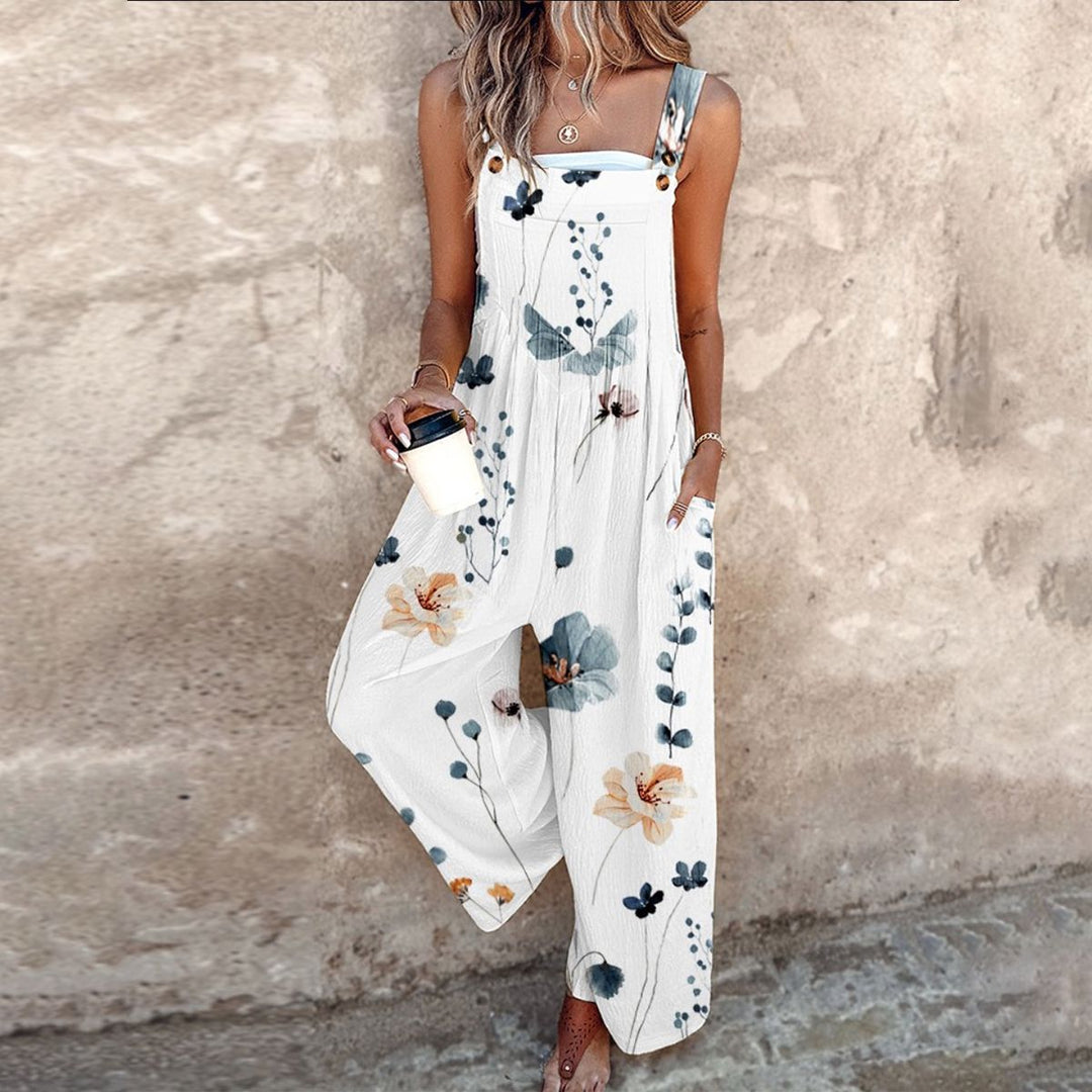 Elowen | Printed Wide-Leg Overalls