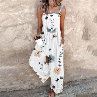 Elowen | Printed Wide-Leg Overalls