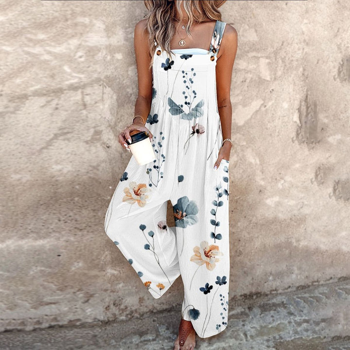 Elowen | Printed Wide-Leg Overalls