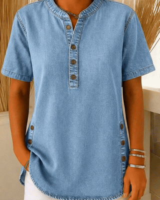 Apolline | Denim-Look Blouse