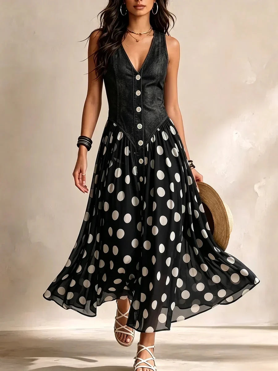 ADELINE | DOTTED DRESS FOR WOMEN