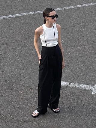 Black high-waisted pants