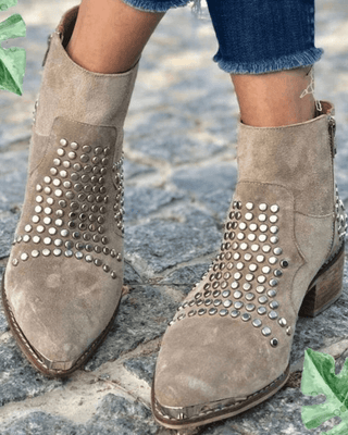 ANALIE | STUDDED ANKLE BOOTS