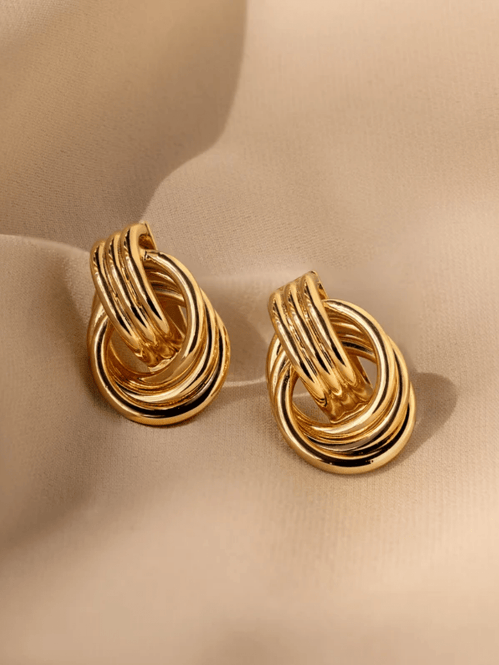 Delphine | Knotted Hoop Earrings