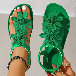 Fiorella Comfort Sandals with Applied Flowers