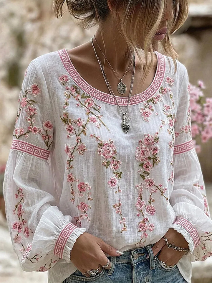 MARY | ELEGANT FLORAL BLOUSE