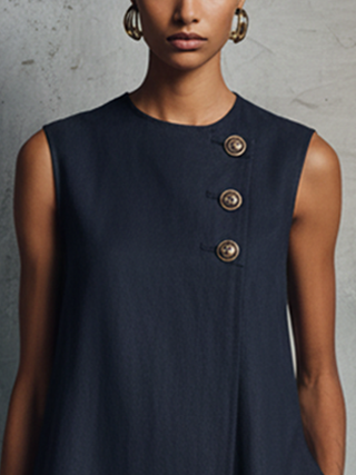 AUBREI | BUTTON MINI DRESS