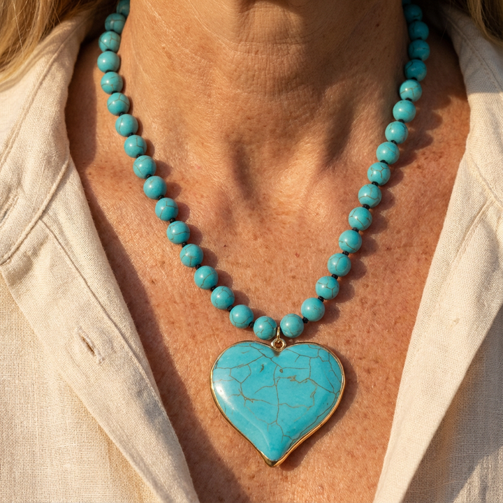 Cordelia | Turquoise Heart Necklace