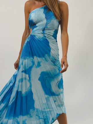 Blue surf midi dress