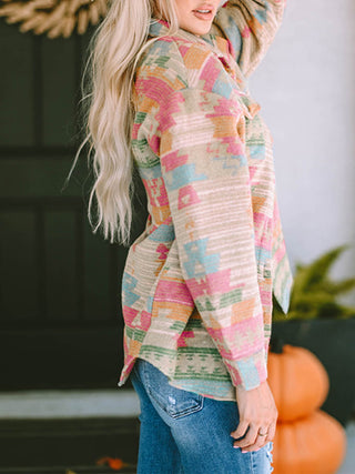 Oversized Checked Multicolor Jacket