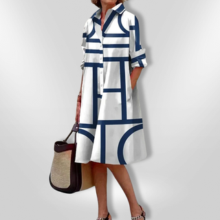 AURORA | BUTTON MIDI DRESS FOR WOMEN