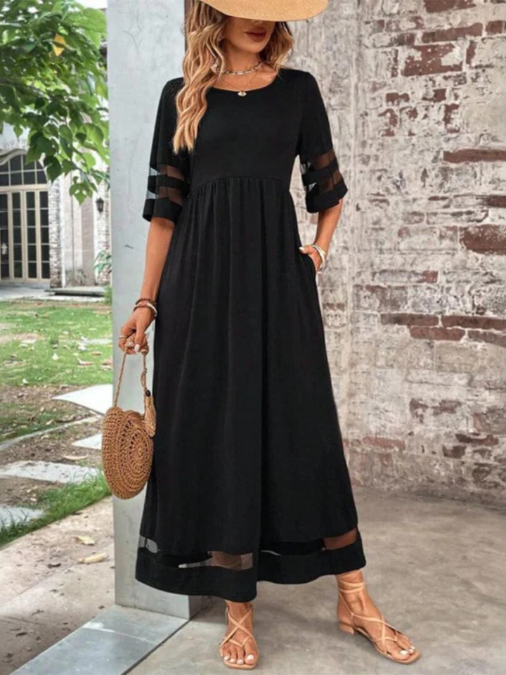 Aubrey™ – Flattering Tummy-Smoothing Midi Dress