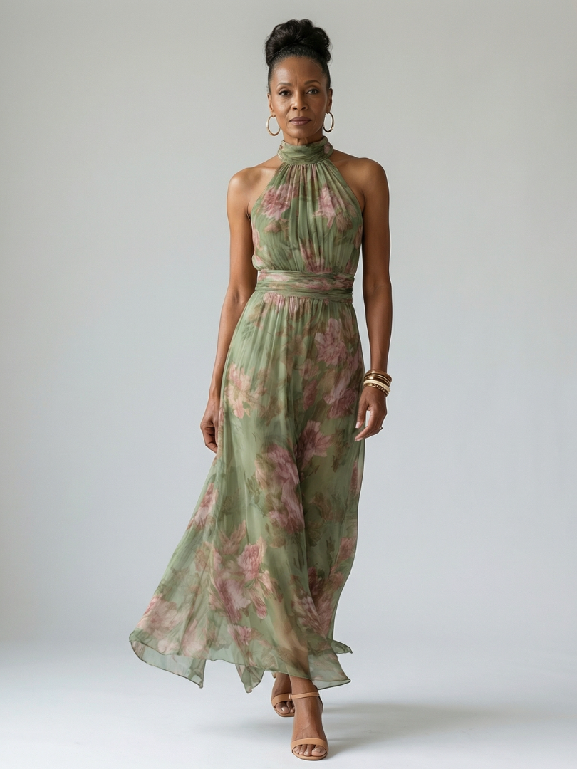 MIRELY | FLORAL MIDI DRESS FOR WOMEN