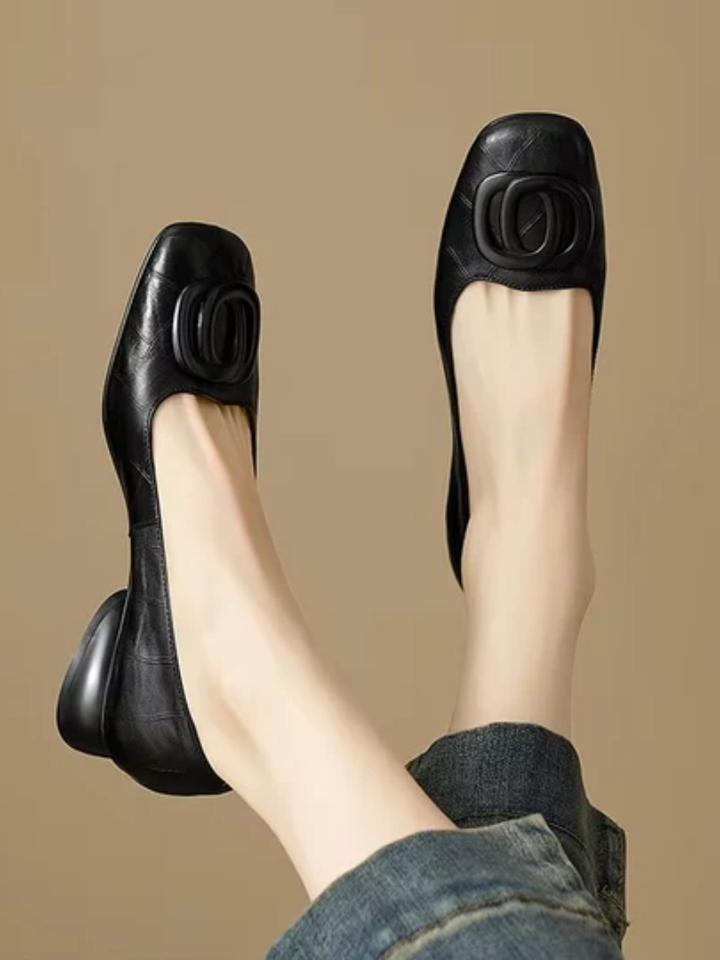 INEZ | ELEGANT SQUARE-TOE BALLERINAS