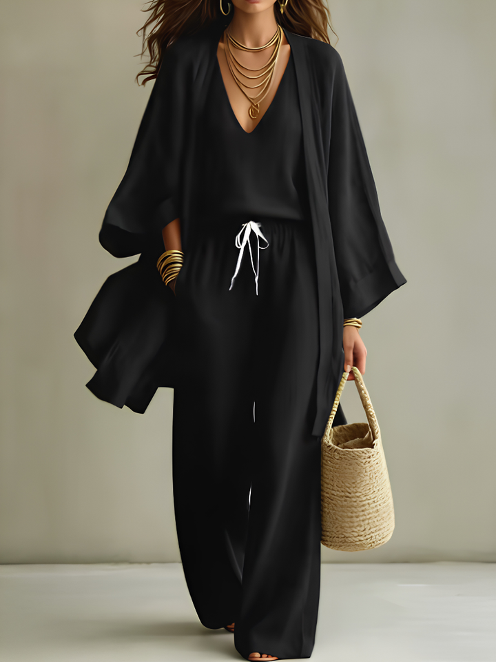 Elena - 3-Piece Linen Look Set