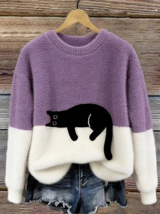 SALLY | CAT PRINT JUMPER