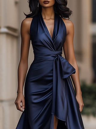 EMELIE | HALTER RUFFLE GOWN