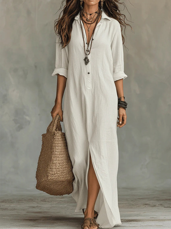 Soline | Button Maxi Dress