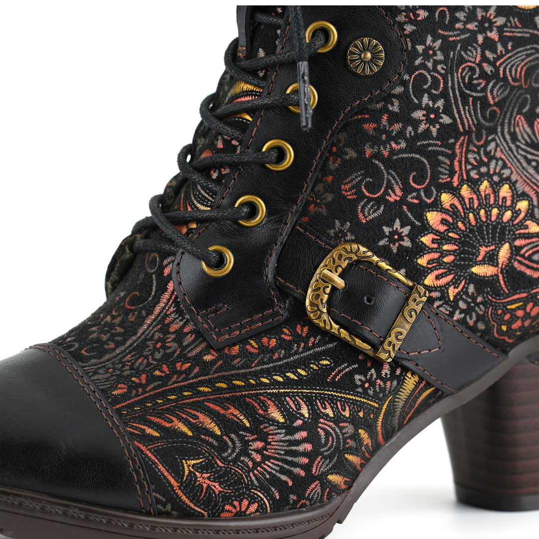 DESERIE | VINTAGE FLORAL MID-CALF BOOTS
