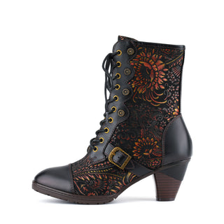 DESERIE | VINTAGE FLORAL MID-CALF BOOTS