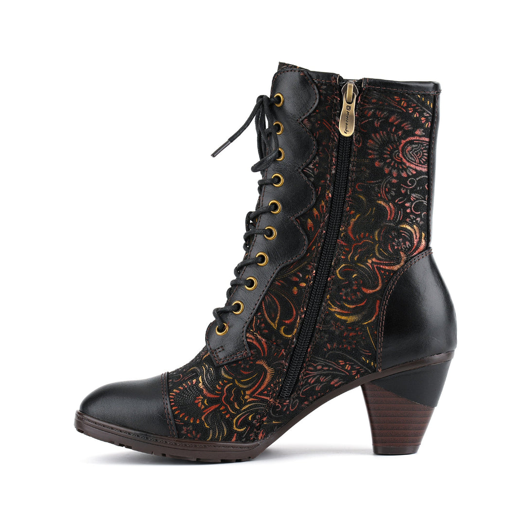 DESERIE | VINTAGE FLORAL MID-CALF BOOTS