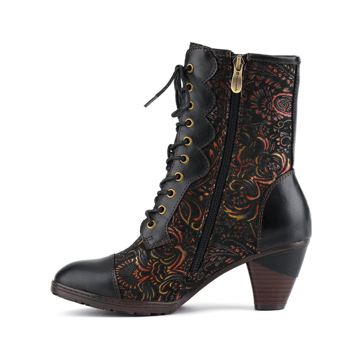 DESERIE | VINTAGE FLORAL MID-CALF BOOTS