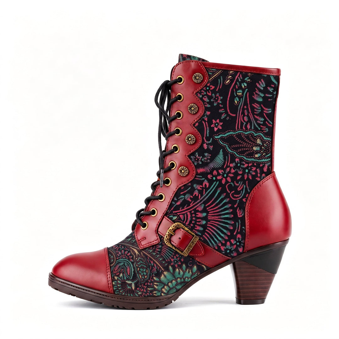 DESERIE | VINTAGE FLORAL MID-CALF BOOTS