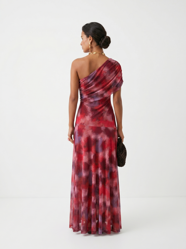Off-Shoulder Draped Maxi Dress - lifestyle
