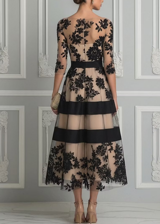CELY | FLORAL MIDI A-LINE DRESS