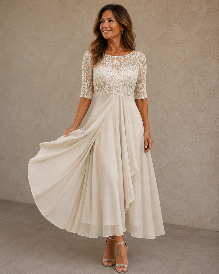 Abella | Lace Chiffon Dress