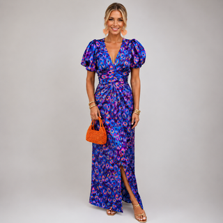 TORA | ELEGANT DRESS WITH PLEATED SLEEVES