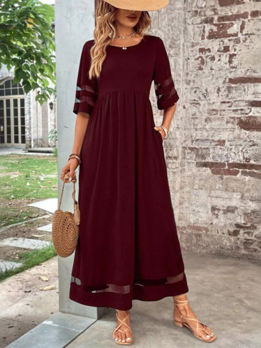 Aubrey™ – Flattering Tummy-Smoothing Midi Dress