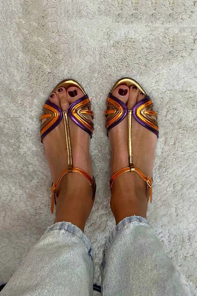 Viviana | Colorful Flat Sandals