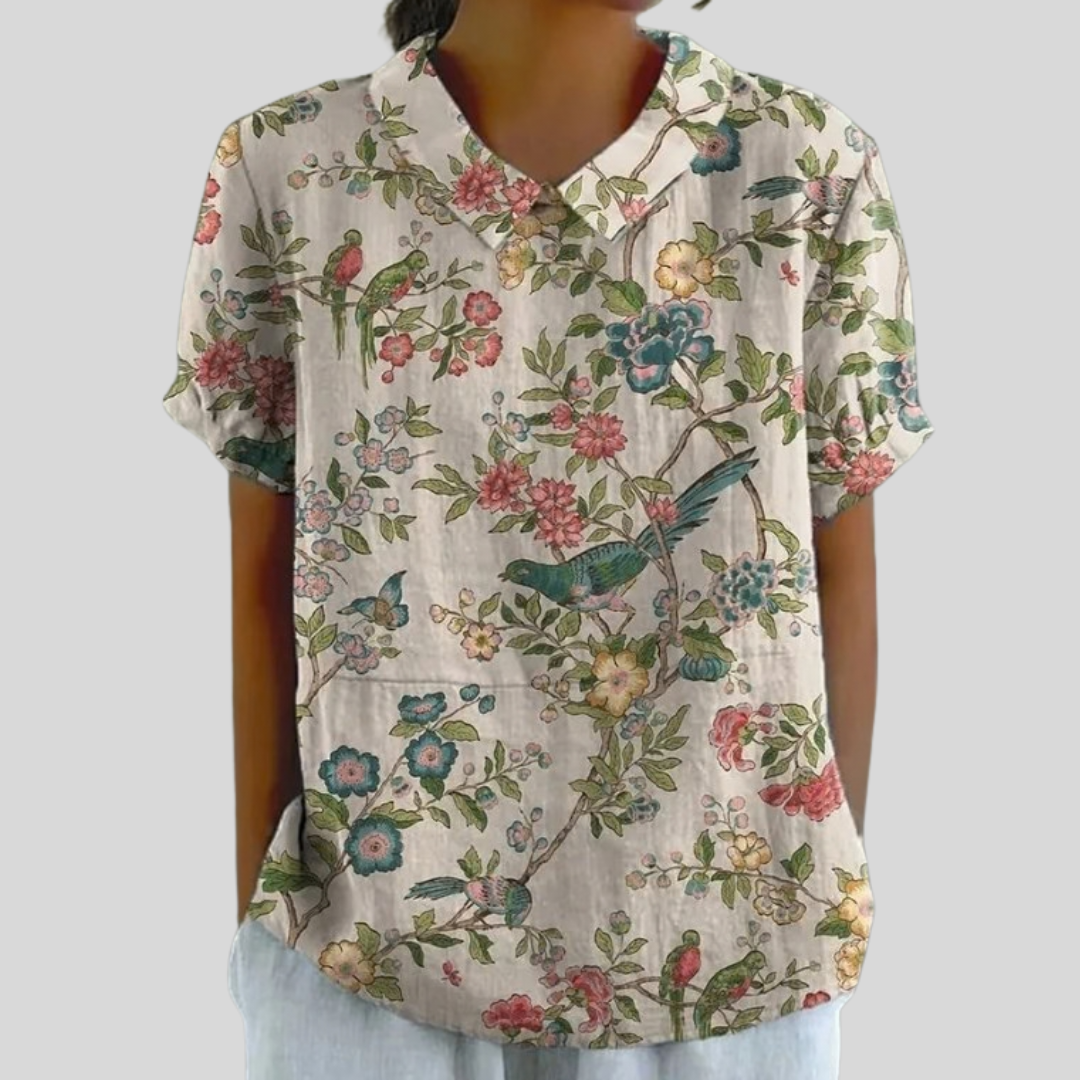 Josephine™ | Illustrated Floral Blouse