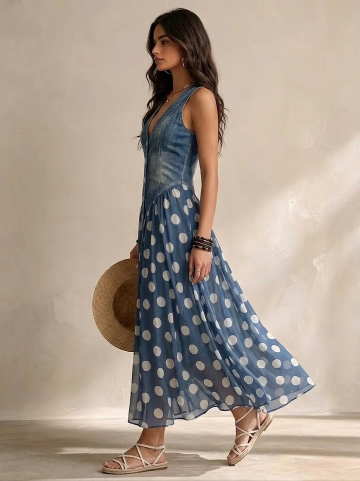 ADELINE | LONG DRESS WITH DOTS