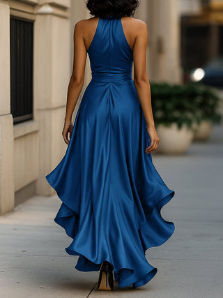 EMELIE | HALTER RUFFLE GOWN