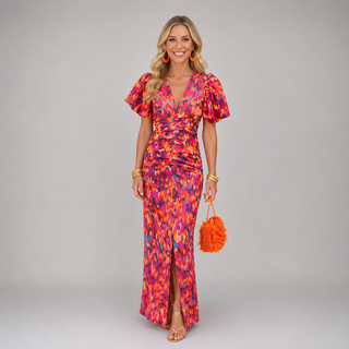 TORA | ELEGANT DRESS WITH PLEATED SLEEVES