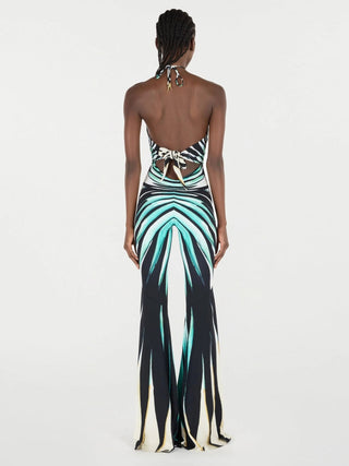 Ray of Sea Print Jumpsuit