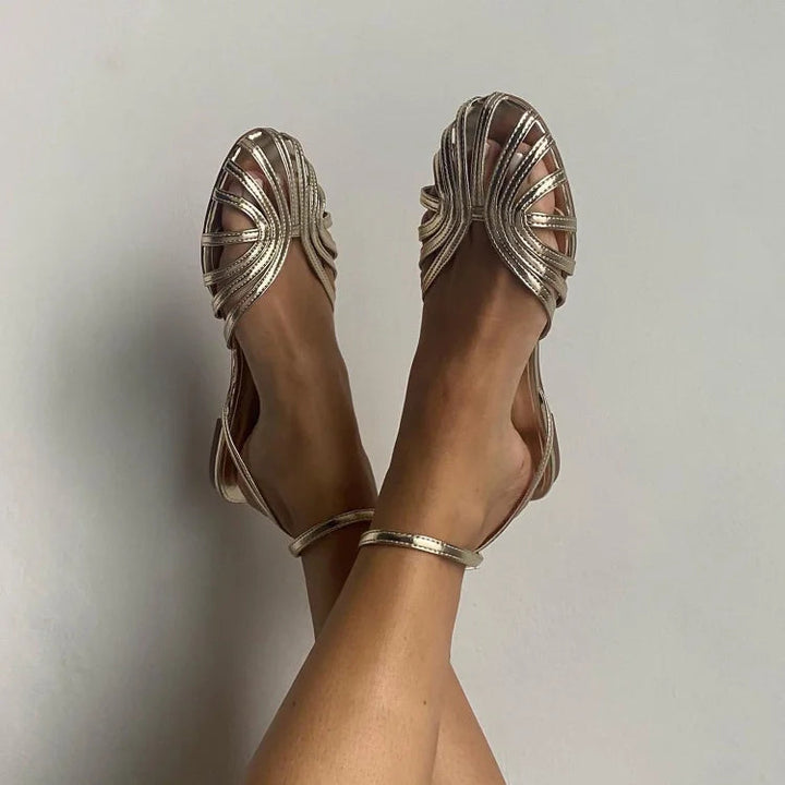 Gioiella | Rhinestone Flat Sandals