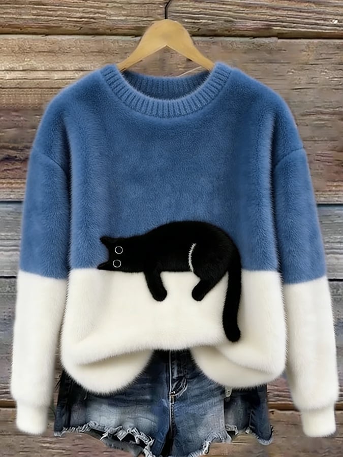 SALLY | CAT PRINT JUMPER