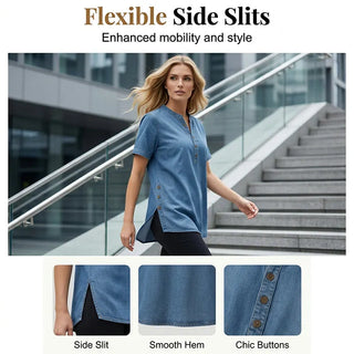 Reagan | Casual Denim Tunic