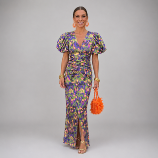 TORA | ELEGANT DRESS WITH PLEATED SLEEVES
