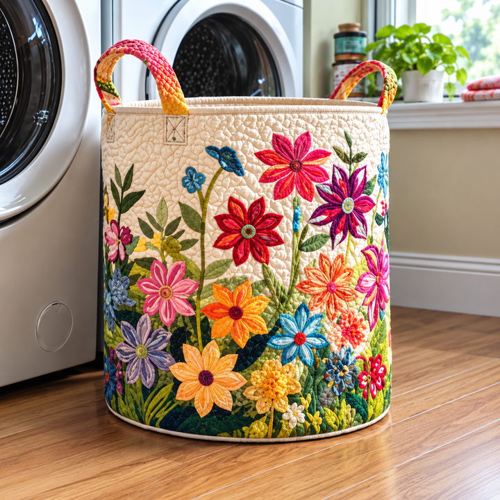 FLORIA | FLOWER LAUNDRY BASKET