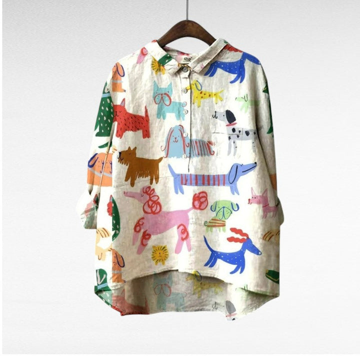 Lison™ | Playful Animal Print Blouse